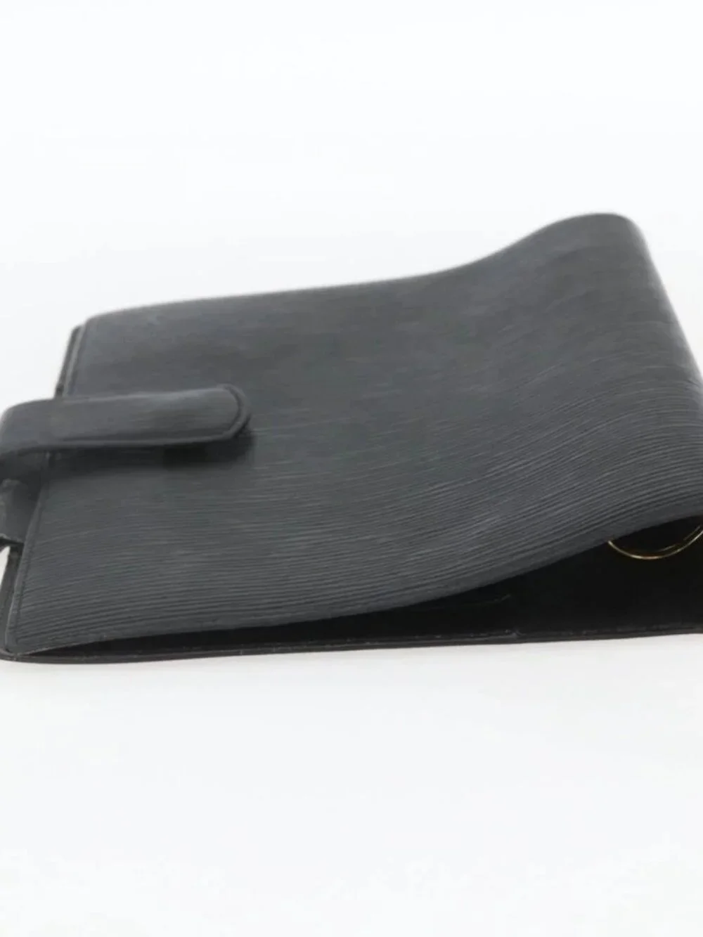 LOUIS VUITTON Epi Agenda GM Day Planner Cover Black Gold R20212 LV Auth yk20152